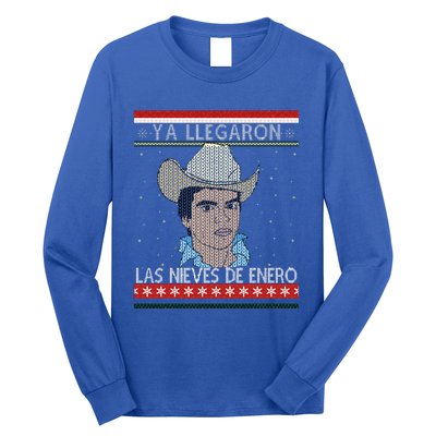 Las nieves de Enero El Rey del Corrido Mexican Christmas Long Sleeve Shirt