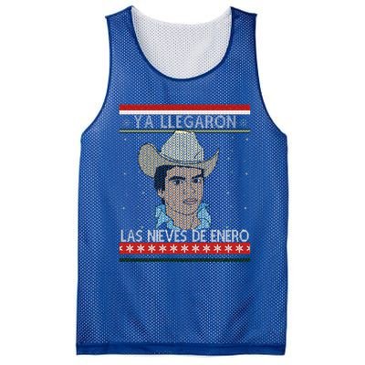 Las nieves de Enero El Rey del Corrido Mexican Christmas Mesh Reversible Basketball Jersey Tank