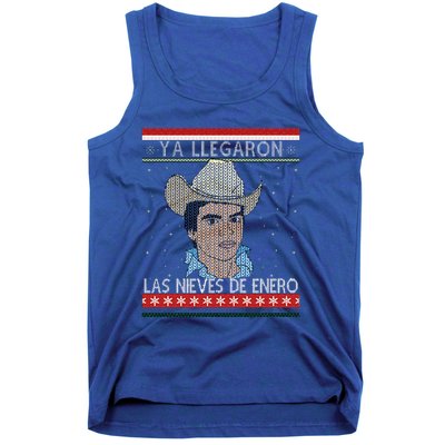 Las nieves de Enero El Rey del Corrido Mexican Christmas Tank Top