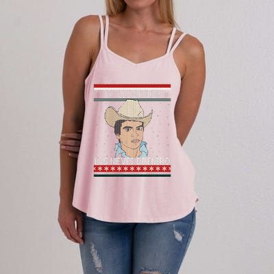 Las nieves de Enero El Rey del Corrido Mexican Christmas Women's Strappy Tank