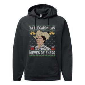 Las Nieves De Enero El Rey Del Corrido Mexican Christmas Performance Fleece Hoodie