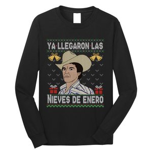 Las Nieves De Enero El Rey Del Corrido Mexican Christmas Long Sleeve Shirt