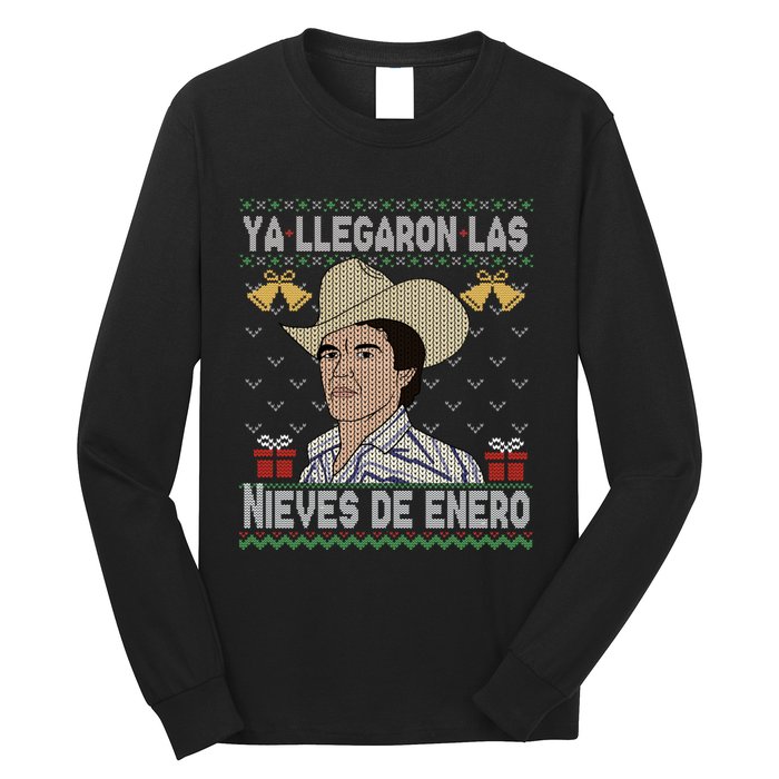 Las Nieves De Enero El Rey Del Corrido Mexican Christmas Long Sleeve Shirt