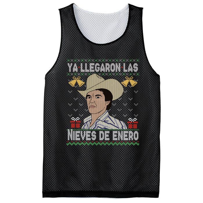 Las Nieves De Enero El Rey Del Corrido Mexican Christmas Mesh Reversible Basketball Jersey Tank