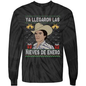 Las Nieves De Enero El Rey Del Corrido Mexican Christmas Tie-Dye Long Sleeve Shirt