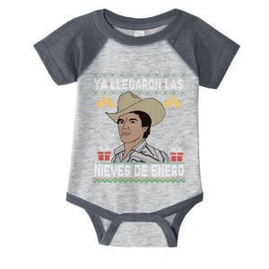 Las Nieves De Enero El Rey Del Corrido Mexican Christmas Infant Baby Jersey Bodysuit