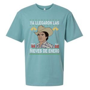 Las Nieves De Enero El Rey Del Corrido Mexican Christmas Sueded Cloud Jersey T-Shirt