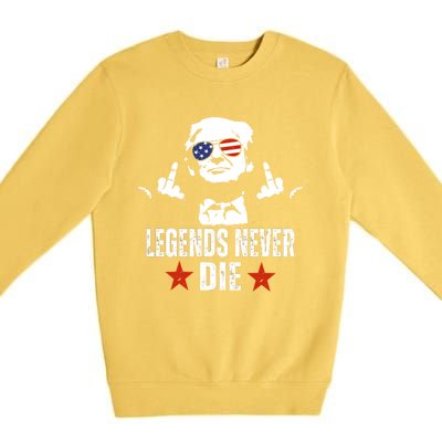 Legends Never Die Donald Trump Premium Crewneck Sweatshirt