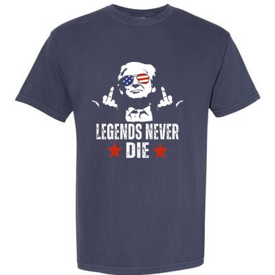 Legends Never Die Donald Trump Garment-Dyed Heavyweight T-Shirt