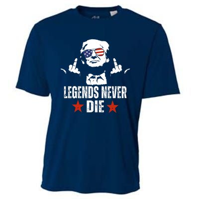 Legends Never Die Donald Trump Cooling Performance Crew T-Shirt