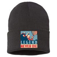 Legend Never Die Trump 2024 President Support Vote For Trump Sustainable Knit Beanie