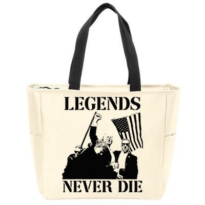Legends Never Die Trump 2024 Pennsylvania Rally Patriot Zip Tote Bag