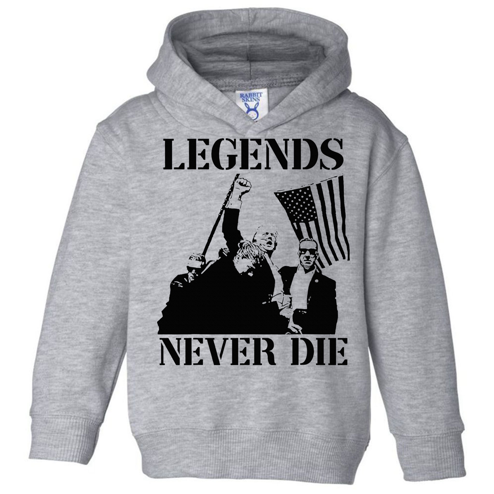 Legends Never Die Trump 2024 Pennsylvania Rally Patriot Toddler Hoodie