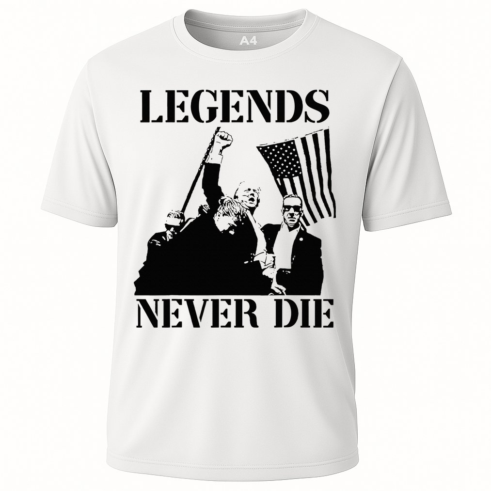 Legends Never Die Trump 2024 Pennsylvania Rally Patriot Cooling Performance Crew T-Shirt
