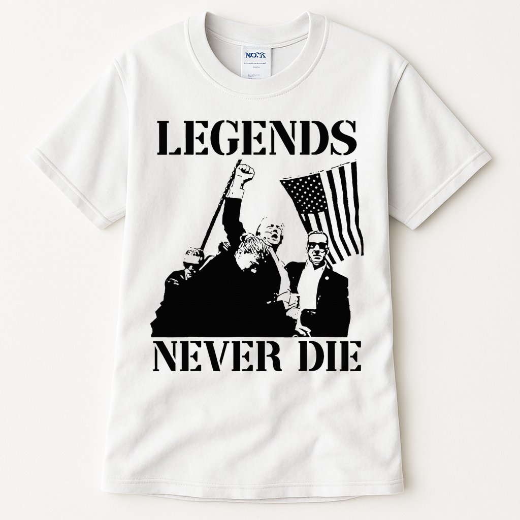 Legends Never Die Trump 2024 Pennsylvania Rally Patriot Tall T-Shirt