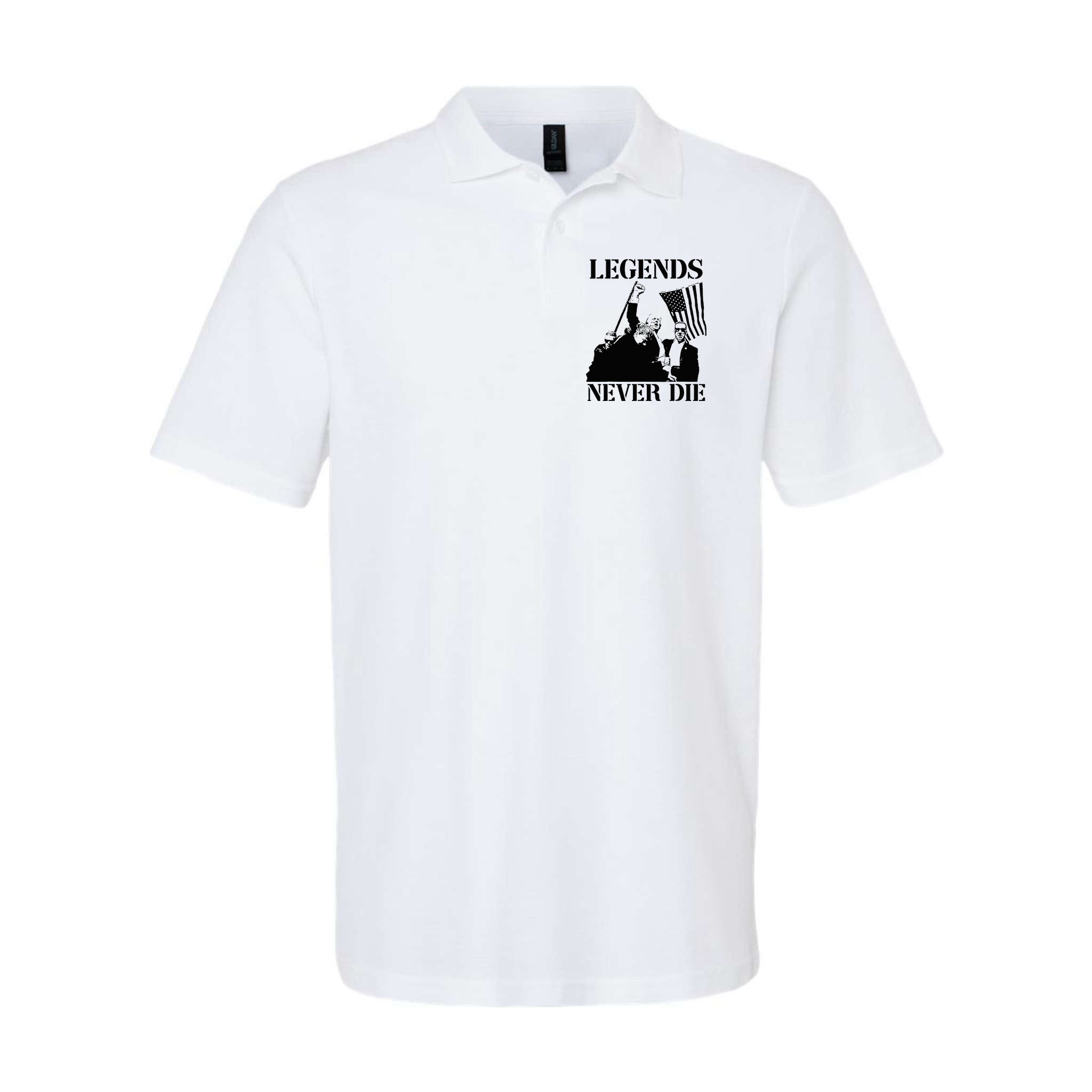 Legends Never Die Trump 2024 Pennsylvania Rally Patriot Polo