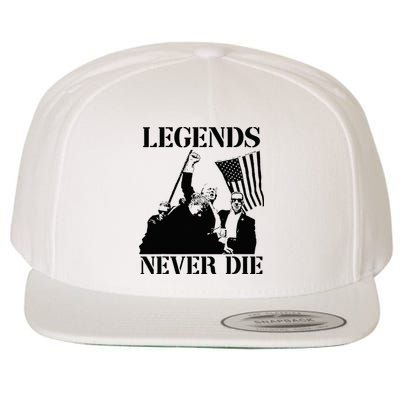 Legends Never Die Trump 2024 Pennsylvania Rally Patriot Wool Snapback Cap