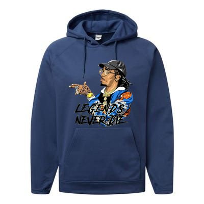 Legend Never Dies RIP Takeoff Rapper Rest In Peace Performance Fleece Hoodie