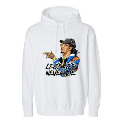 Legend Never Dies RIP Takeoff Rapper Rest In Peace Garment-Dyed Fleece Hoodie