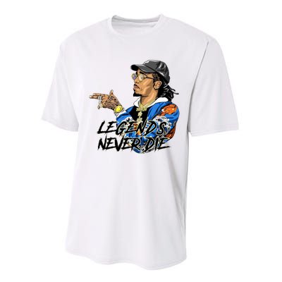 Legend Never Dies RIP Takeoff Rapper Rest In Peace Performance Sprint T-Shirt