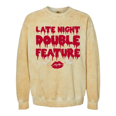 Late Night Double Feature Rock Musical Horror Show Colorblast Crewneck Sweatshirt