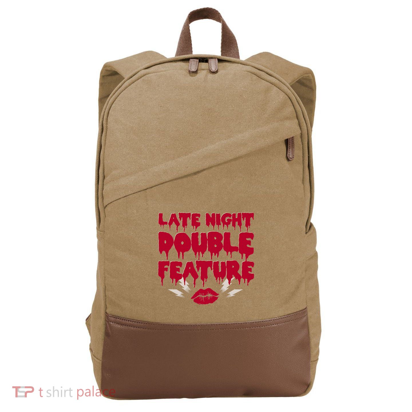 Late Night Double Feature Rock Musical Horror Show Cotton Canvas Backpack