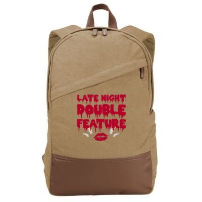 Late Night Double Feature Rock Musical Horror Show Cotton Canvas Backpack