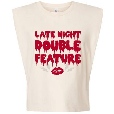 Late Night Double Feature Rock Musical Horror Show Garment-Dyed Women's Muscle Tee