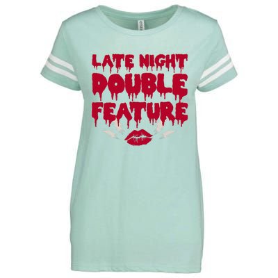 Late Night Double Feature Rock Musical Horror Show Enza Ladies Jersey Football T-Shirt