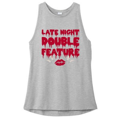 Late Night Double Feature Rock Musical Horror Show Ladies PosiCharge Tri-Blend Wicking Tank