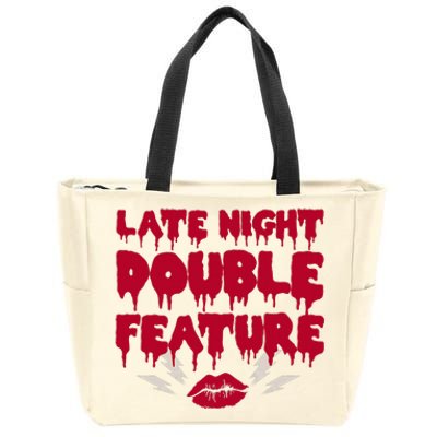 Late Night Double Feature Rock Musical Horror Show Zip Tote Bag