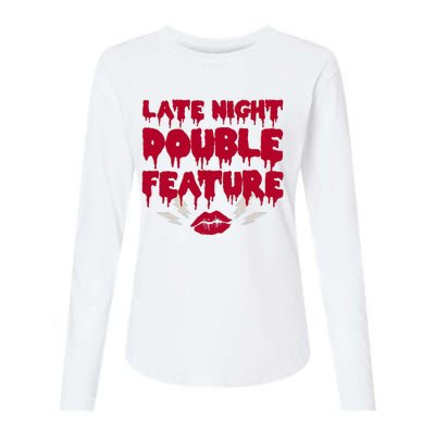 Late Night Double Feature Rock Musical Horror Show Womens Cotton Relaxed Long Sleeve T-Shirt