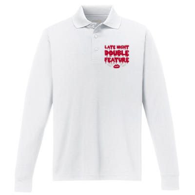 Late Night Double Feature Rock Musical Horror Show Performance Long Sleeve Polo