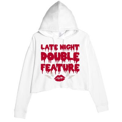 Late Night Double Feature Rock Musical Horror Show Crop Fleece Hoodie