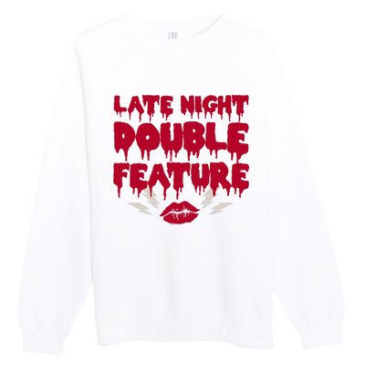 Late Night Double Feature Rock Musical Horror Show Premium Crewneck Sweatshirt