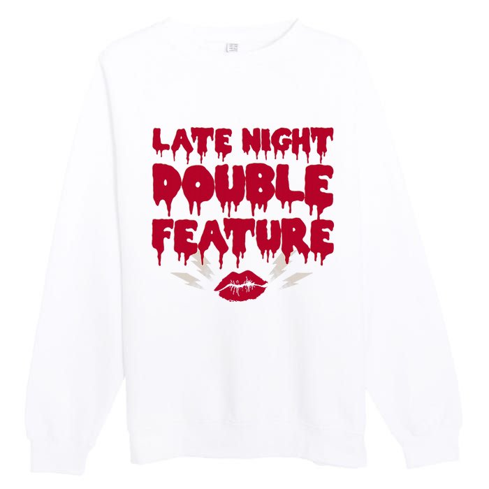 Late Night Double Feature Rock Musical Horror Show Premium Crewneck Sweatshirt