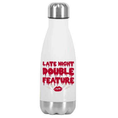 Late Night Double Feature Rock Musical Horror Show Stainless Steel Insulated Water Bottle