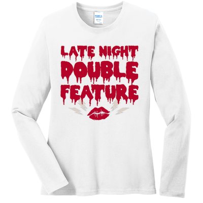 Late Night Double Feature Rock Musical Horror Show Ladies Long Sleeve Shirt