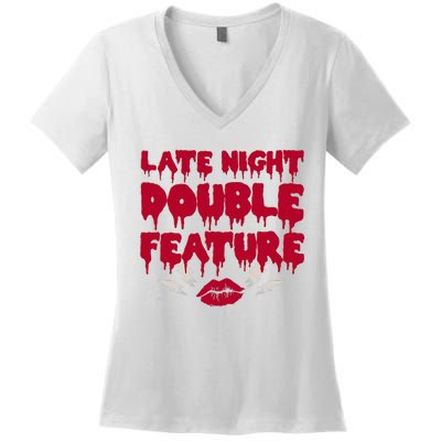 Late Night Double Feature Rock Musical Horror Show Women's V-Neck T-Shirt