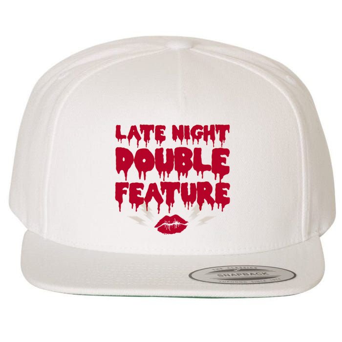 Late Night Double Feature Rock Musical Horror Show Wool Snapback Cap