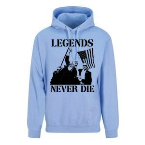 Legends Never Die Trump 2024 Pennsylvania Rally Patriot Unisex Surf Hoodie