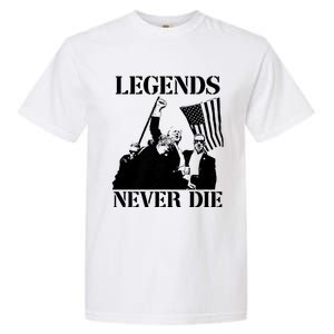 Legends Never Die Trump 2024 Pennsylvania Rally Patriot Garment-Dyed Heavyweight T-Shirt