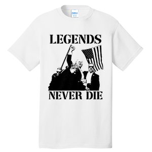 Legends Never Die Trump 2024 Pennsylvania Rally Patriot Tall T-Shirt