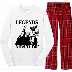 Legends Never Die Trump 2024 Pennsylvania Rally Patriot Long Sleeve Pajama Set