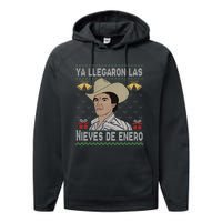 Las Nieves De Enero El Rey Del Corrido Mexican Christmas Performance Fleece Hoodie