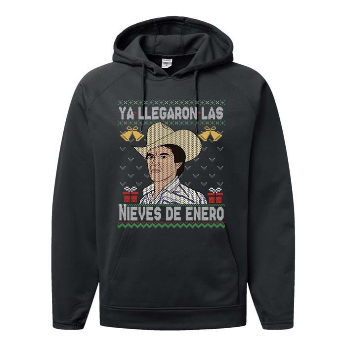 Las Nieves De Enero El Rey Del Corrido Mexican Christmas Performance Fleece Hoodie