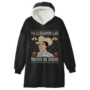 Las Nieves De Enero El Rey Del Corrido Mexican Christmas Hooded Wearable Blanket