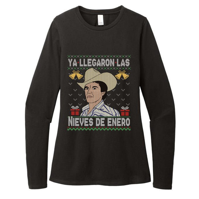 Las Nieves De Enero El Rey Del Corrido Mexican Christmas Womens CVC Long Sleeve Shirt