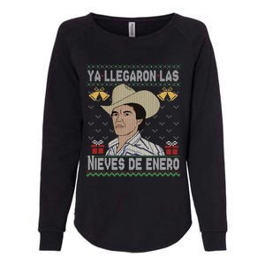 Las Nieves De Enero El Rey Del Corrido Mexican Christmas Womens California Wash Sweatshirt