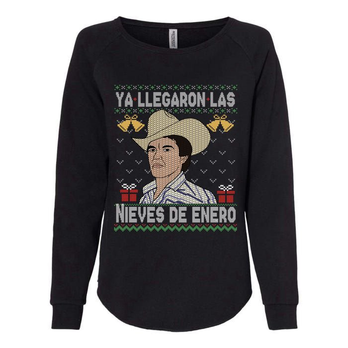 Las Nieves De Enero El Rey Del Corrido Mexican Christmas Womens California Wash Sweatshirt